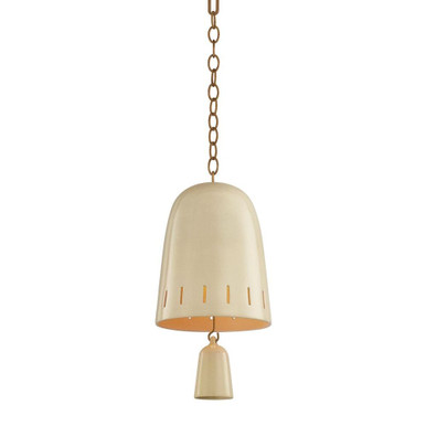 Omi 1 Light Pendant 17.5 Inch Tall and 9 Inch Wide by Hudson Valley - 3609-PBR/CIC