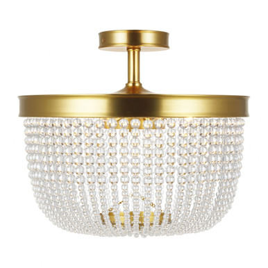 Summerhill 6 Light 16 Inch Wide Semi Flush Mount by Visual Comfort Studio - cf1076bbs