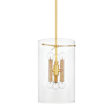 Barlow 6 Light Small Pendant by Hudson Valley - BKO800-AGB