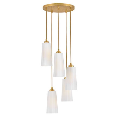 Honey 50W 5 LED Small Chandelier 46.25 Inch Tall and 16 Inch Wide by Lark - 83718DA