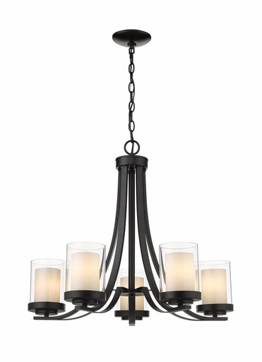 Willow 5 Light Chandelier 25.25 Inch Wide by 22.25 Inch High by Z-Lite - 426-5-MB