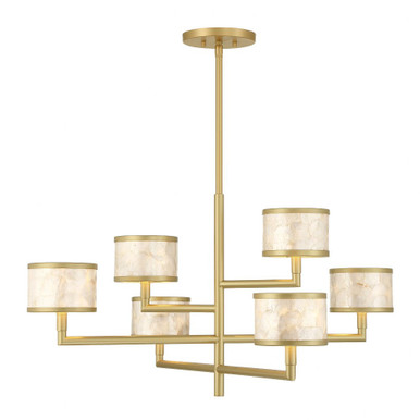 Mariquita 6 Light Chandelier 17.5 Inch Tall and 34 Inch Wide by Savoy House - 1-6492-6-328