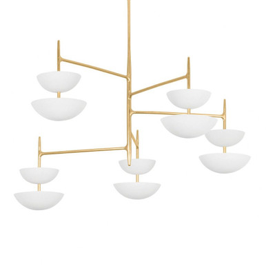 Evander 10 Light Oversized Chandelier by Corbett - 477-55-VGL/GSW