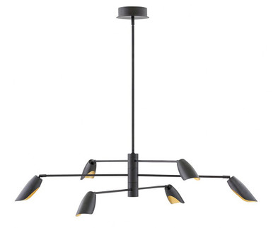 Bowery 6 Light Oversized Multi Tier Chandelier by Fredrick Ramond - FR35806BLK
