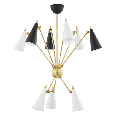 Moxie 9 Light Oversized Chandelier by Mitzi - H441809-AGB/BKWH