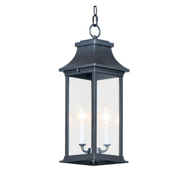Vicksburg 2 Light Outdoor Small Pendant by Maxim - 30029CLBK