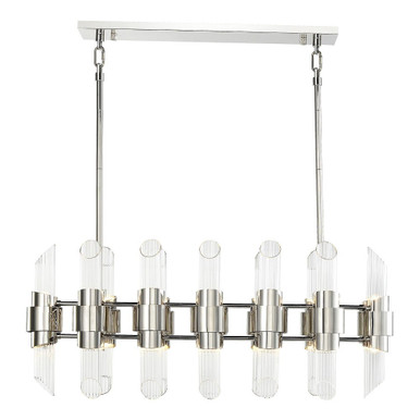Pillar 24 Light Chandelier 14.5 x 15 Inches by Zeev CD10368-24-PN - CD10368-24-PN