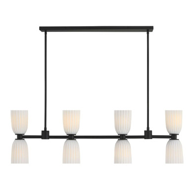 Baldwin 8 Light Linear Chandelier 13.75 X 44 Inch Wide by Savoy House - 1-1249-8
