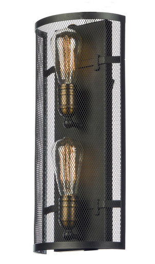 Palladium 2 Light Wall Sconce by Maxim - 20119BKNAB