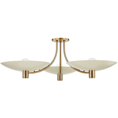 Wolfe 6 Light 40.5 Inch Wide Semi Flush Mount by Troy - C1441-PBR/SSD