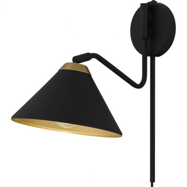 Alscott 1 Light Wall Sconce 12 Inch Tall and 10 Inch Wide by Quoizel - ALS8810MBK