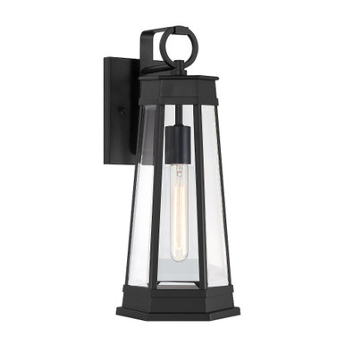 Payne 1Light Outdoor Wall Lantern 18.5 Inch X 6.75 Inch Wide by Savoy House - 5-205-BK