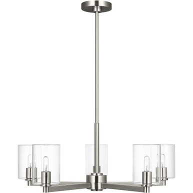 Fullton 5 Light Chandelier 10.38 X 27.13 Inch Wide by Visual Comfort Studio - 3164205C