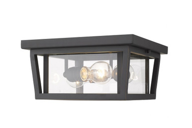 Seoul 3 Light 12 Inch Wide Outdoor Flush Mount by Z-Lite - 571F
