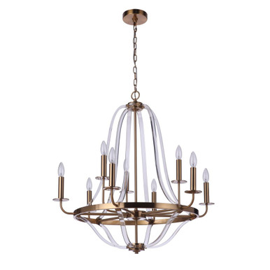 Graclyn 9 Light Chandelier 31.25 Inch Tall and 30.5 Inch Wide by Craftmade - 57729-SB