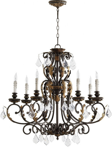 Rio Salado 8 Light Large Chandelier by Quorum - 6157-8-44