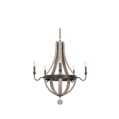 Harper 5 Light Large Candle Style Chandelier by Kalco - 506870FG
