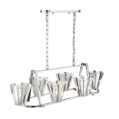 Ricca 6 Light Small Oval Chandelier by Eurofase - 38867-019