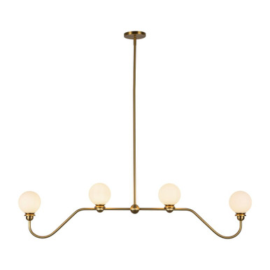 Beckett 4 Light Linear Pendant 11.5 Inch Tall and 48.5 Inch Length by Alora - LP408148