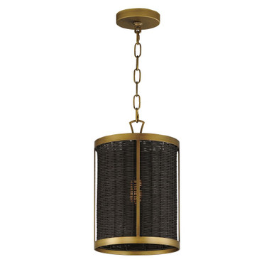 Rattan 1 Light Small Pendant by Maxim - 14461BRNAB