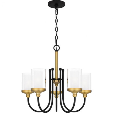 Rowland 5 Light Medium Chandelier by Quoizel - ROW5022MBK