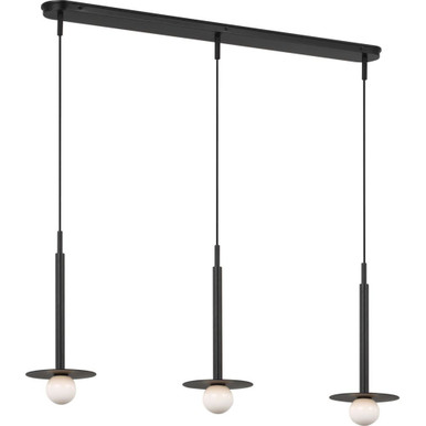 Nodes 3 Light Linear Chandelier 48.5 Inch wide by Visual Comfort Studio - KC1143MBK