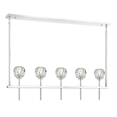 Parisian 5 Light Chandelier 13.5 x 5.38 Inch by Zeev CD10269-5-PN - CD10269-5-PN