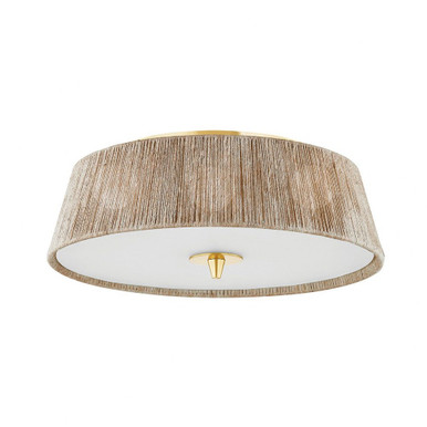 George 3 Light Semi Flush Mount 6.5 Inch and 18 Inch Wide by Hudson Valley - CB9518-AGB