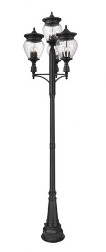 Davina 16 Light Outdoor Post Mount 130.75 x 34.5 Inches by Z-Lite - 5016PHBR-4-564P-BK