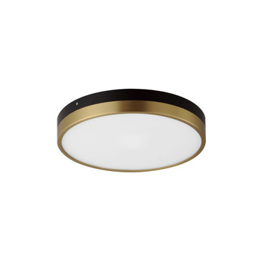 Dapper 20W 1 LED 12 Inch Wide Flush Mount by Maxim - 59702WTBKAB