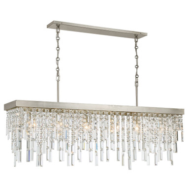 Winfield 6 Light Chandelier 24.5 Inch Tall and 49 Inch Wide by Crystorama - WIN-217-SA-CL-MWP
