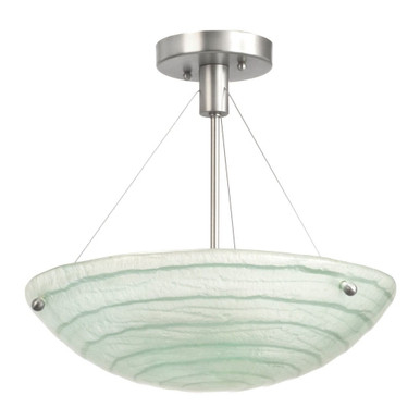 Aqueous 3 Light Inch Wide Semi Flush Mount by Kalco - 5990SN