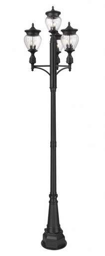 Davina 12 Light Outdoor Post Mount 125.75 x 31.5 Inches by Z-Lite - 5016PHMR-4-564P-BK
