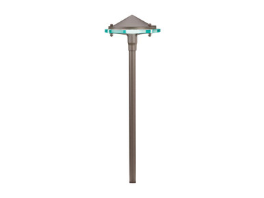 Six Groove Low Voltage 1 Light Path Lamp 22 x 7 Inches by Kichler - 15317azt