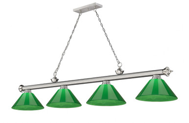 Cordon 4 Light Billiard 14.75 x 14 Inch by Z-Lite 2306-4BN-PGR - 2306-4BN-PGR