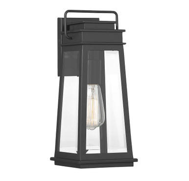 Boone 1 Light Outdoor Wall Lantern 15.25 Inch Tall by Savoy House - 5-812-BK