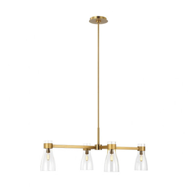 Aerin 4 Light Oversized Linear Chandelier by Visual Comfort Studio - aec1014bbs
