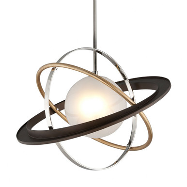 Apogee 12W 1 LED Large Pendant 30 Inch Wide by Troy - F5513-SFB/VGL/SS