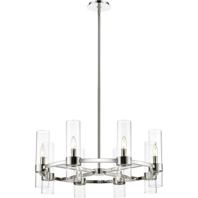 Datus 8 Light Chandelier In Restoration Style 13 x 32 Inches Wide by Z-Lite - 4008-8