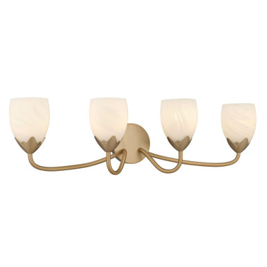 Jacobs 4 Light Bath Vanity 9 Inch Tall and 32 Inch Wide by Quoizel - JACO8632BGD