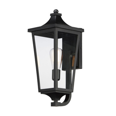 Sutton Place VX 1 Light Outdoor Wall Lantern 19 Inch Tall by Maxim - 40233CLBK