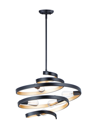 Twister 5 Light Large Pendant 25 Inch Wide by Maxim - 12235BKGLD