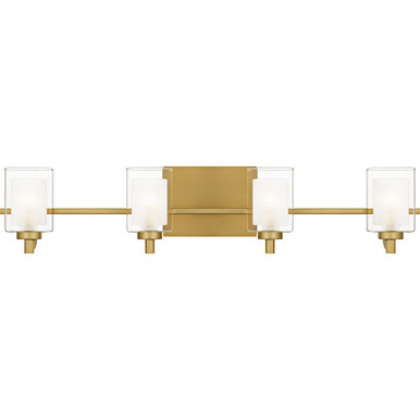 Kolt 4 Light Bath Vanity 6 Inch Tall and 29 Inch Wide by Quoizel - KLT8604BRGLED
