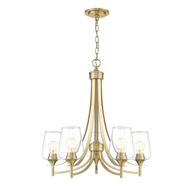Joliet 5 Light Chandelier 26 Inch Tall and 25 Inch Wide by Z Lite - 473-5BBR