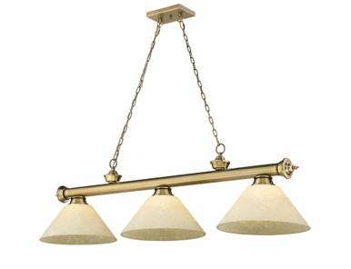 Cordon 3 Light Billiard 15 x 14 Inch by Z-Lite 2306-3RB-AGM14 - 2306-3RB-AGM14