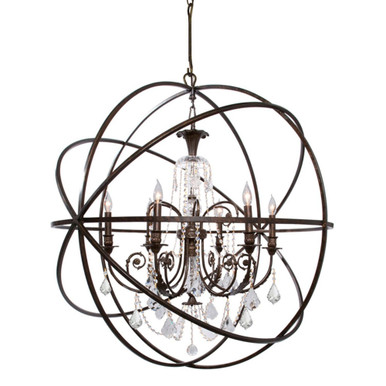 Solaris 6 Light Oversized Chandelier by Crystorama - 9219