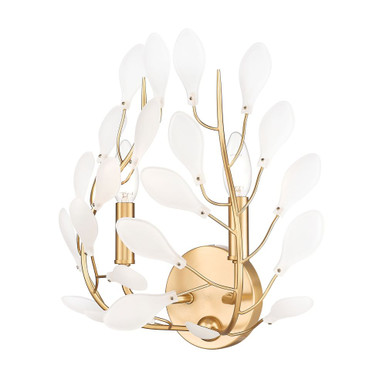 Claudine 2 Light Wall Sconce 14.25 Inch Tall and 14.5 Inch Wide by Z Lite - 353-2S-MGLD