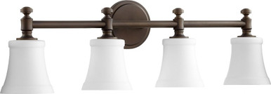 Rossington 4 Light Bath Vanity 30 inches wide by 9 inches high by Quorum - 5122-4-SO