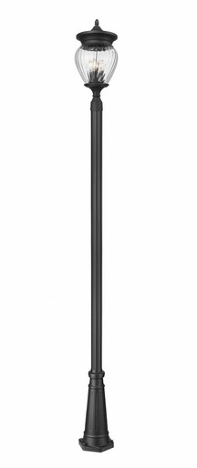 Davina 4 Light Outdoor Post Mount 119.25 x 12 Inch by Z-Lite - 5016PHBR-5011P-BK