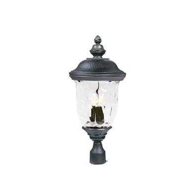 Carriage House DC 3 Light Outdoor Pole/Post Mount 12.5 x 26.5 in by Maxim  - 3420WGOB